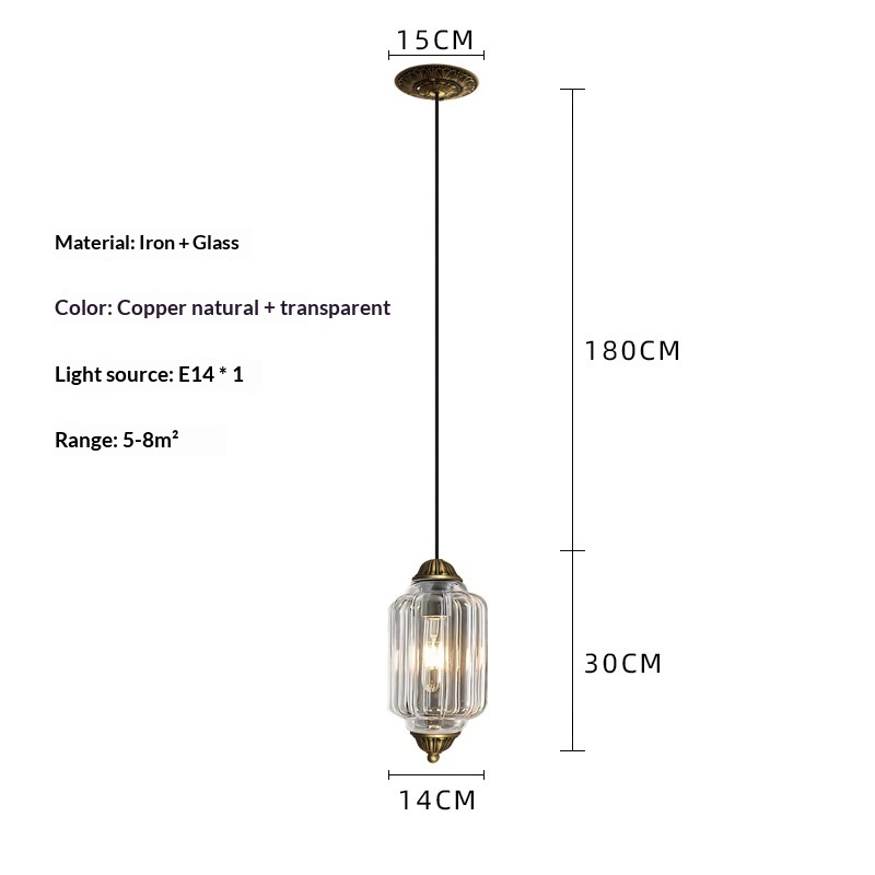 French-style Bedroom Bedside Chandelier Vintage Light-luxury Bar Counter - Image 5