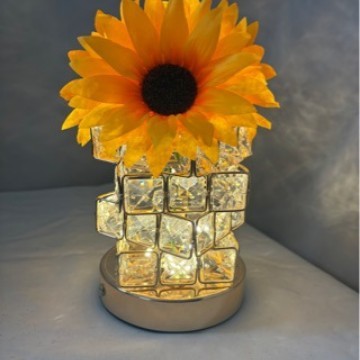 Sunflower LED Night Light Rose Crystal - Image 3