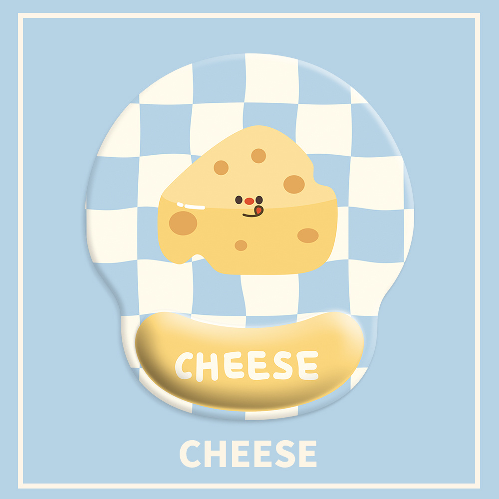 Mouse Pad Wrist Strap Cartoon Cheese Notebook Office - Image 2