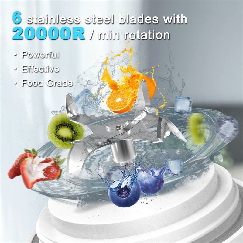 Portable Blender Juicer Personal Size Blender For Shakes And Smoothies With 6 Blade Mini Blender Kitchen Gadgets - Image 8