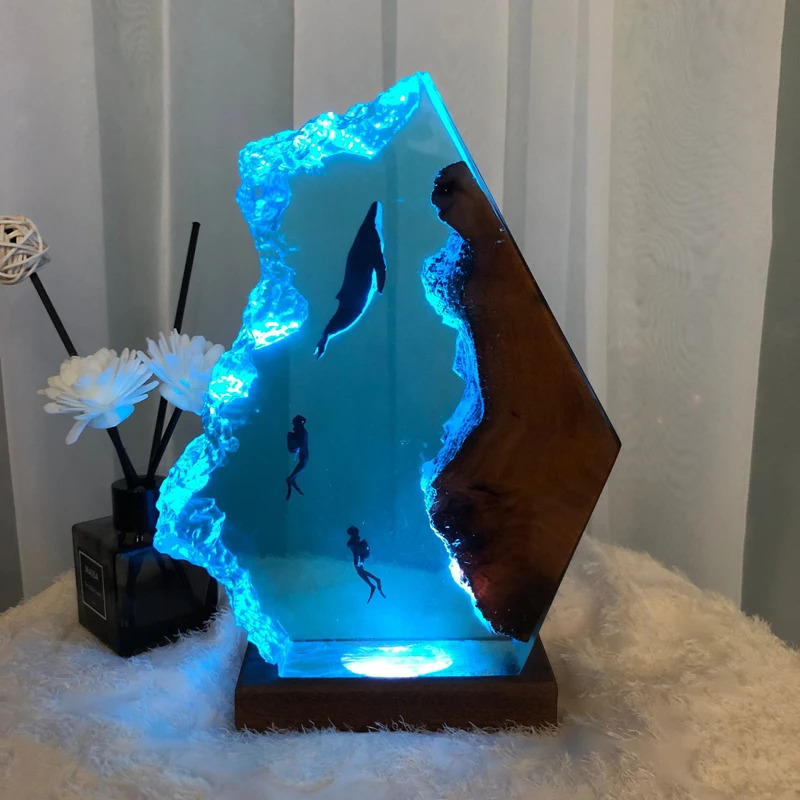 Diver Whale Free Diving Themed Night Light - Image 3