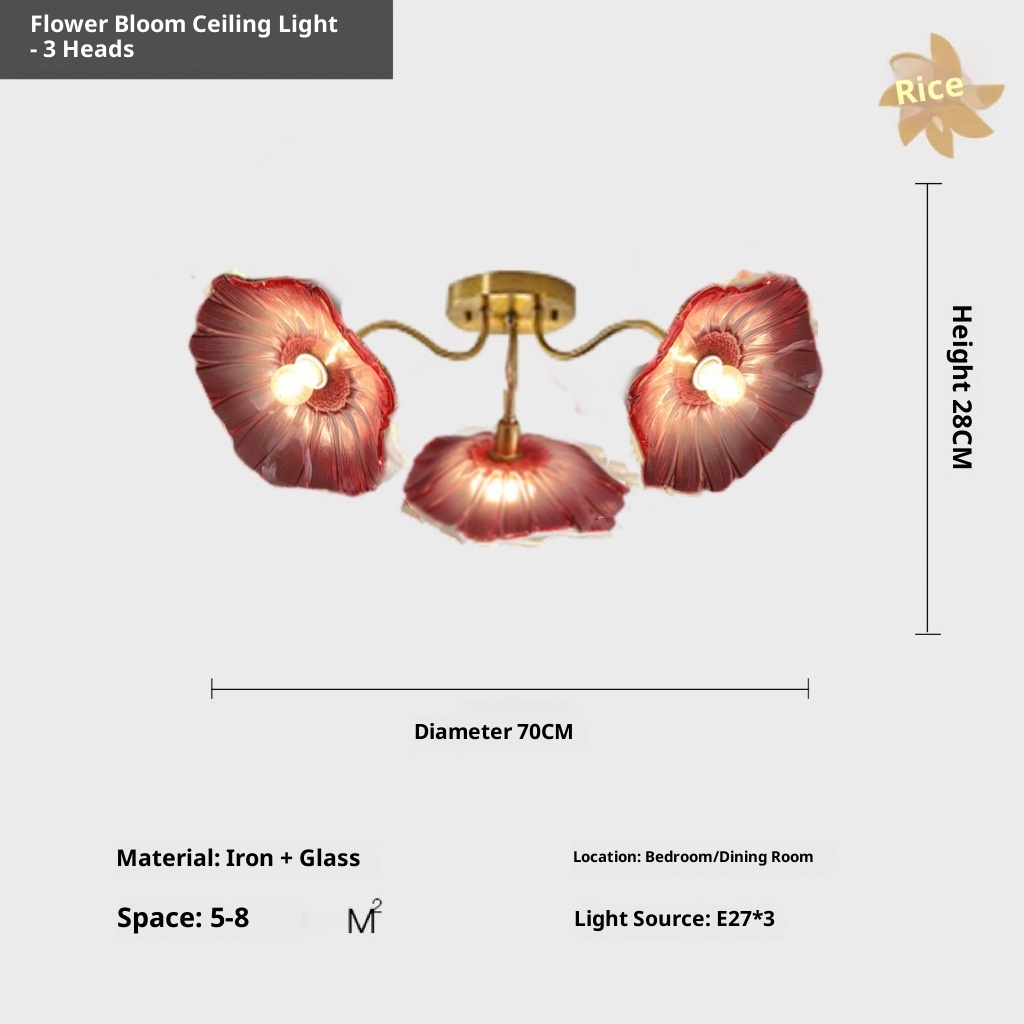 Modern Simple Home Glass Lotus Leaf Chandelier - Image 8