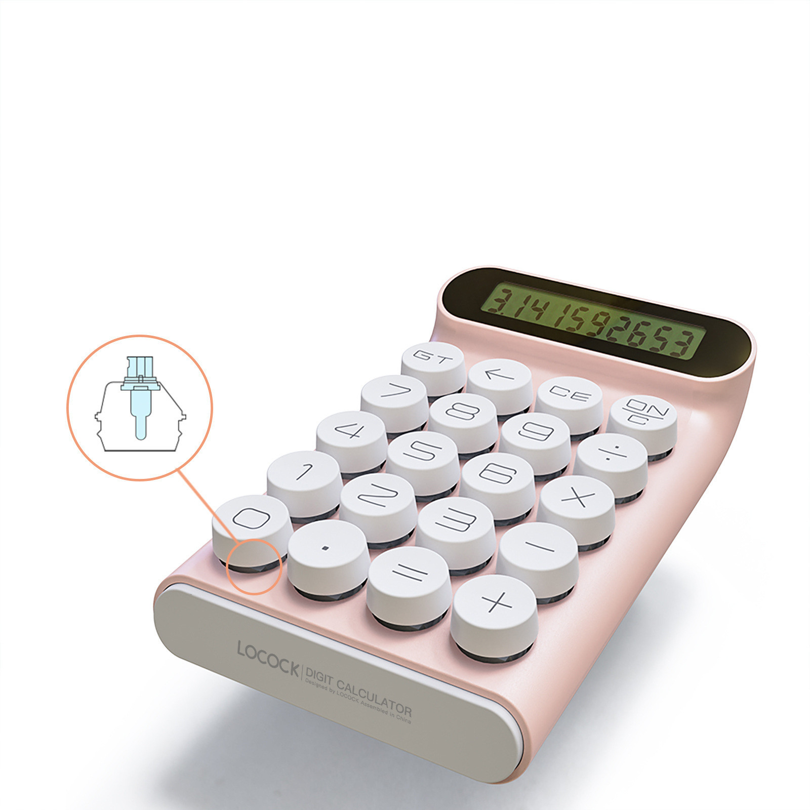 Lecoco Calculator Dot Mechanical Button Computer Simple Portable Office Student Exam Accounting Use - Image 5