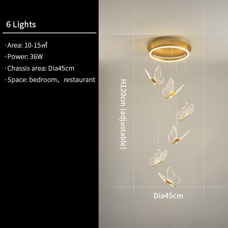 Living Room Loft Personality Dining Room Revolving Duplex Chandelier - Image 5