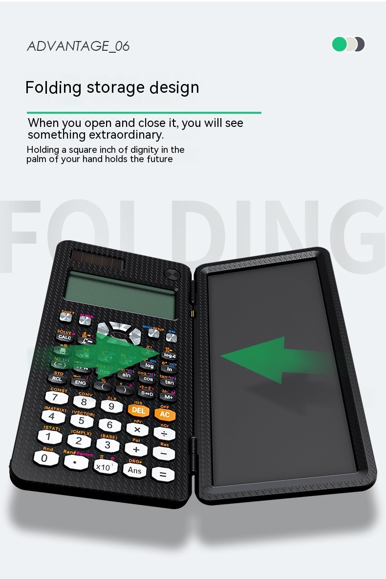 2 In 1 Foldable Scientific Calculators Handwriting Tablet Learning Function Calculator  Foldable Desk Scientific Calculators - Image 9