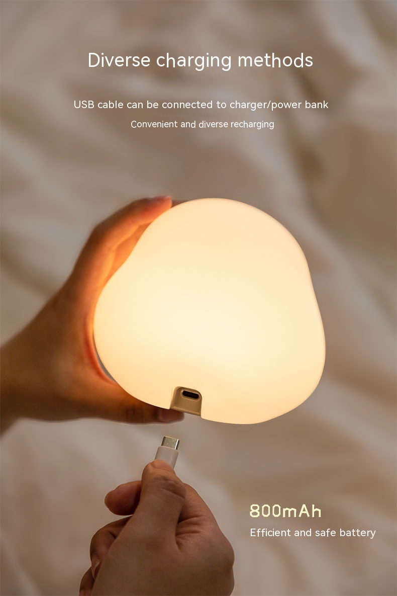 Cute Duck LED Night Lamp Cartoon Silicone USB Rechargeable Sleeping Light Touch Sensor Timing Bedroom Bedside Lamp For Kid Gift Home Decor - Image 4