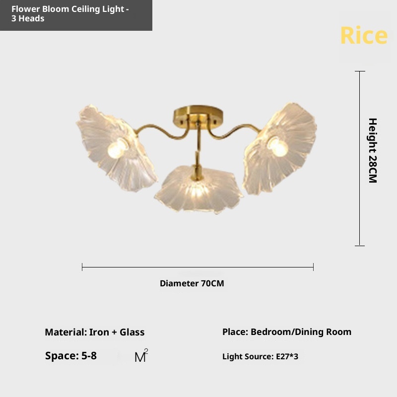 Modern Simple Home Glass Lotus Leaf Chandelier - Image 6