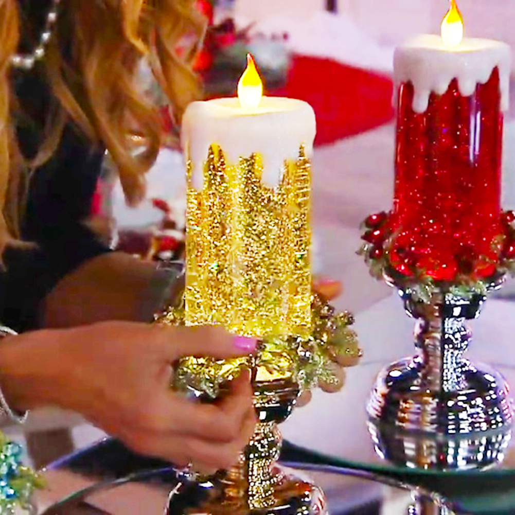 Rechargeable Color Electronic LED Waterproof Candle With Glitter Color Changing LED Candle Home Decor - Image 7