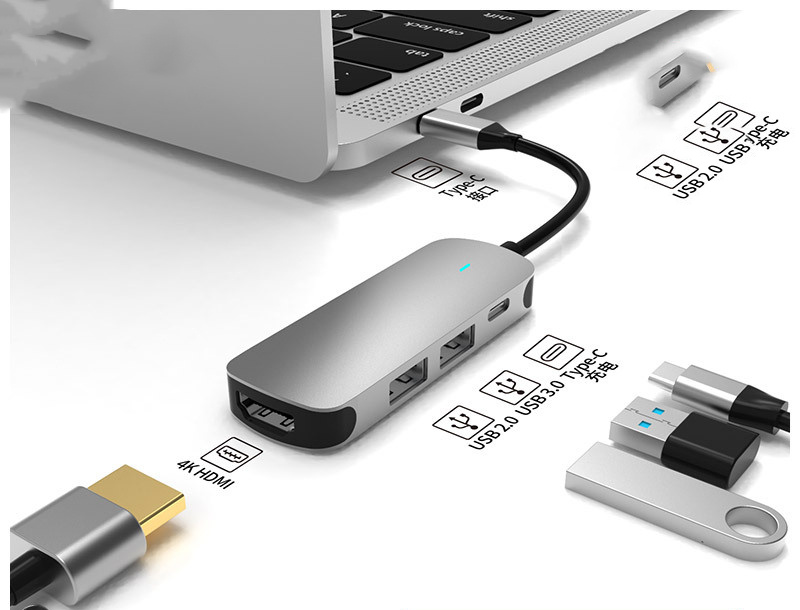 Hub Multi-function Hub HDMI Docking Station Notebook Converter - Image 2