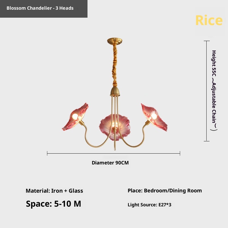 Modern Simple Home Glass Lotus Leaf Chandelier - Image 10