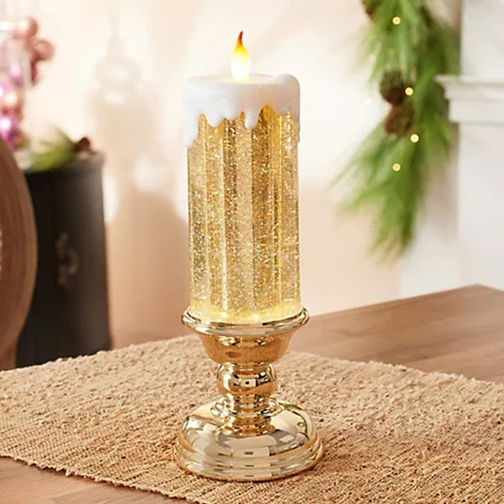 Rechargeable Color Electronic LED Waterproof Candle With Glitter Color Changing LED Candle Home Decor - Image 2