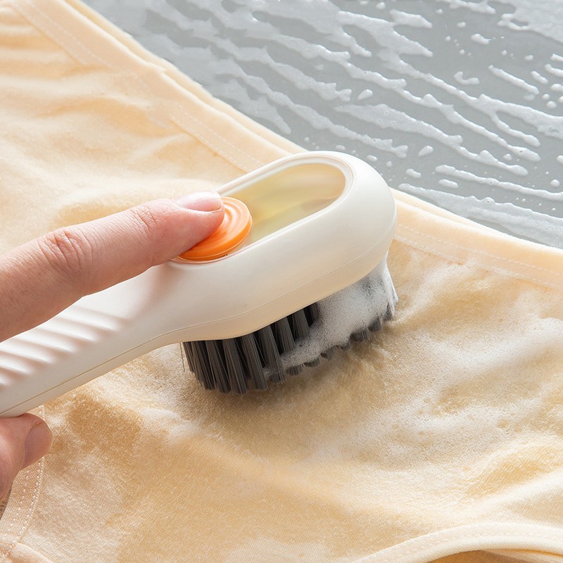 Multifunctional Soft-bristled Shoe Brush Long Handle Brush Automatic Liquid Adding Shoe Clothing Board Brush Cleaning Tool - Image 5